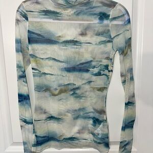 Jonathan Simkhai Watercolor Mesh Top